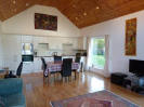 Open plan living space at Winters Lodge